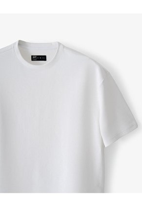 Camiseta Manga Corta Oversize Algodón Blanca Hombre Blanco