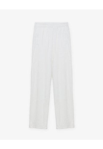 Pantalón Regular Tiro Medio Blanco Mujer Blanco Gef
