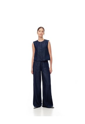 Chaleco Regular índigo Oscuro Mujer Azul Oscuro