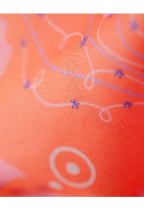 Vestido De Baño 2 Piezas Estampado Niña Naranja