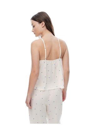 Camisa Relaxed Tiras Blanca Estampado Mujer Blanco