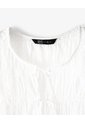 Blusa Manga Sisa Recogidos Blanca Mujer Blanco de Gef