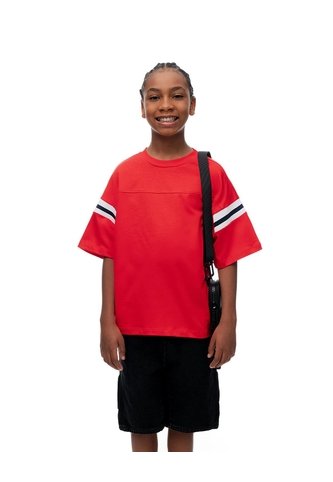 Camiseta Regular Algodón Roja Niño Rojo Gef
