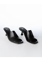 Sandalias Mule De Tacón Bajo Negras Mujer Negro de Gef