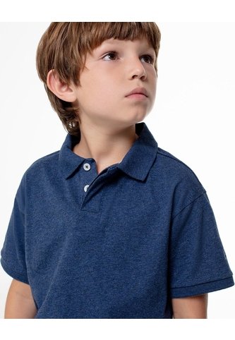 Polo Regular Algodón Azul Niño Azul Gef
