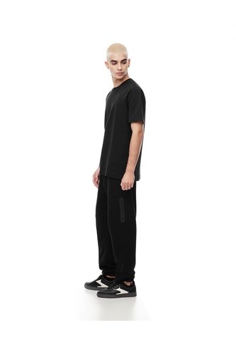 Camiseta Oversize Algodón Negra Hombre Negro Gef