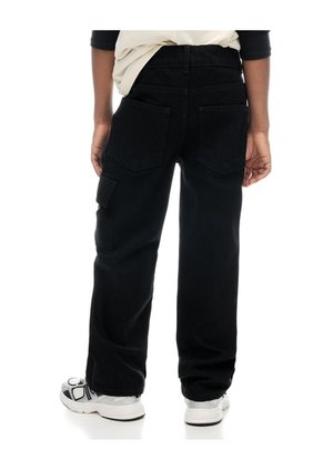 Jean Regular Denim Negro Niño Azul