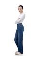 Jean Regular Tiro Alto índigo Oscuro Mujer Azul Oscuro de Gef