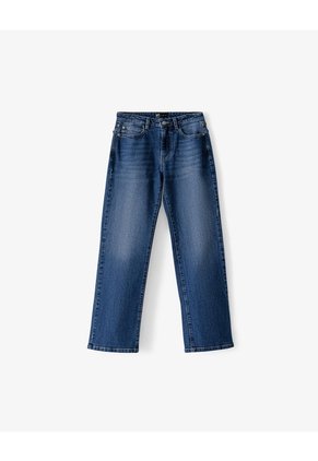 Jean Regular Tiro Alto índigo Oscuro Mujer Azul Oscuro