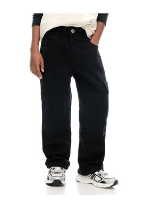 Jean Regular Denim Negro Niño Azul