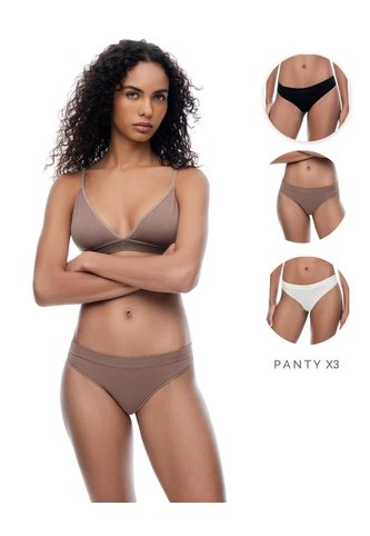 Panty Cachetero Seamless Tiro Medio X3unds Surtido Mujer Multicolor Gef