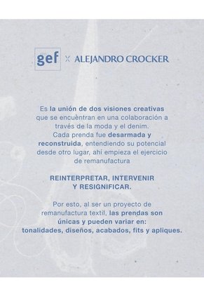 Tote Bag Denim Maxi Remanufacturado Gef X Alejandro Crocker Mujer