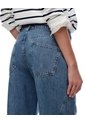 Jean Wide Leg Tiro Medio índigo Medio Mujer Azul de Gef
