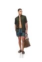 Pantaloneta De Baño Estampada Hombre Verde de Gef