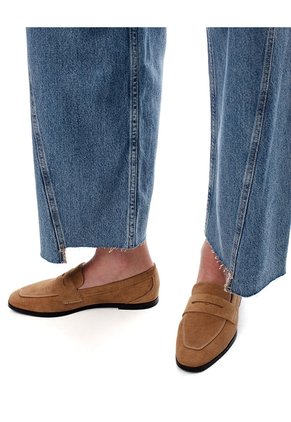 Jean Wide Leg Tiro Medio índigo Medio Mujer Azul