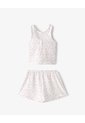 Blusa + Short De Pijama Estampada Niña Blanco de Gef