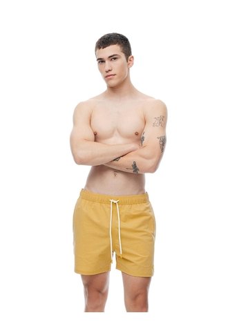Pantaloneta De Baño Regular Amarillo Hombre Amarillo Gef