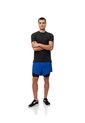 Pantaloneta Deportiva Azul Bloques Hombre Azul de Gef