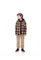 Camisa Manga Larga Regular Cuadros Niño Cafe de Gef