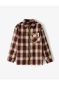 Camisa Manga Larga Regular Cuadros Niño Cafe de Gef