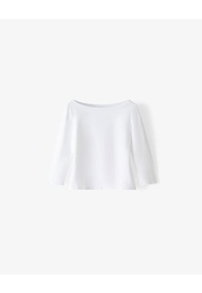 Camiseta Manga 3/4 Blanca Mujer Blanco