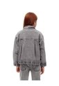 Chaqueta Oversize Denim Algodón Gris Niña Azul de Gef