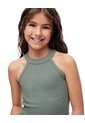 Camiseta Crop Slim Verde Niña Verde de Gef
