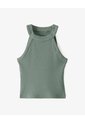 Camiseta Crop Slim Verde Niña Verde de Gef
