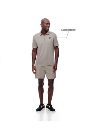 Polo Deportiva Secado Rápido Taupe Hombre Marron
