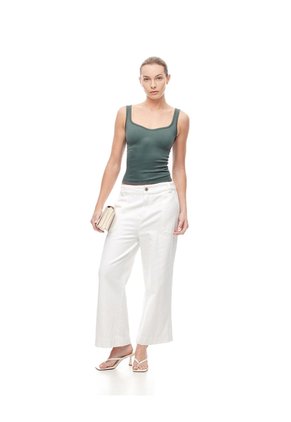 Camiseta Manga Sisa Slim Seamless Verde Mujer Verde