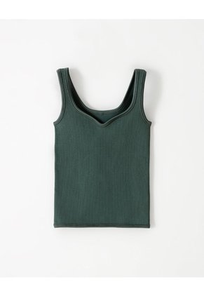 Camiseta Manga Sisa Slim Seamless Verde Mujer Verde