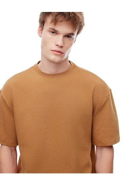 Camiseta Regular Caramelo Hombre Marron Claro