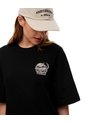 Camiseta Oversize Algodón Negra Estampada Mujer Negro de Gef