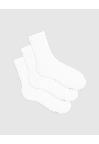 Medias Niño Largas Algodón Pack X3 Blancas Blanco Gef