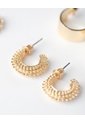 Aretes Pack X6 Doradas Mujer de Gef