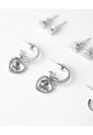 Aretes Pack X6 Plateadas Niña de Gef