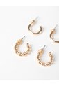 Aretes Pack X6 Doradas Mujer de Gef