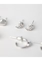 Aretes Pack X6 Plateadas Niña de Gef