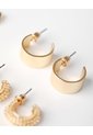 Aretes Pack X6 Doradas Mujer de Gef
