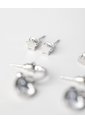 Aretes Pack X6 Plateadas Niña de Gef