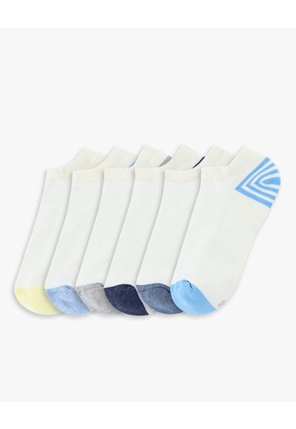 Medias Mujer Tobillera Corta Pack X6 Blancas