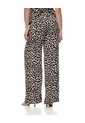 Pantalón Wide Leg Tiro Medio Estampado Mujer Negro de Gef