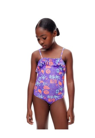 Vestido De Baño Estampado Niña Purpura Gef