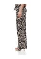 Pantalón Wide Leg Tiro Medio Estampado Mujer Negro de Gef