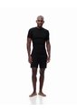 Camiseta Slim Rib Algodón Negra Hombre Negro de Gef