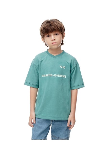 Camiseta Regular Azul Estampado Niño Azul
