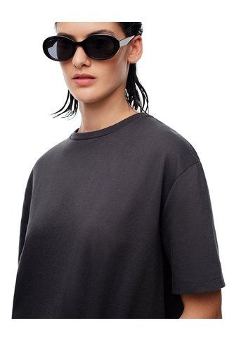 Camiseta Oversize Gris Mujer Negro Gef