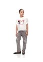 Camiseta Regular Algodón Blanca Navidad Niña Blanco de Gef