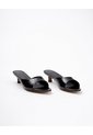 Sandalias Mule De Tacón Bajo Negro Mujer Negro de Gef