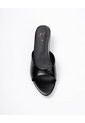 Sandalias Mule De Tacón Bajo Negro Mujer Negro de Gef